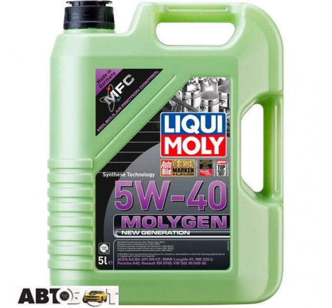 Моторна олива LIQUI MOLY Molygen New Generation 5W-40 9055 (39023)(8536) 5л, ціна: 3 267 грн.