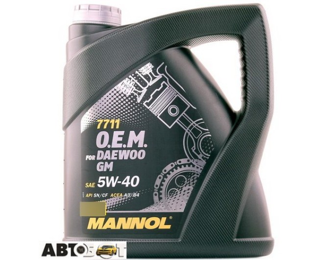 Моторна олива MANNOL 7711 O.E.M. for Daewoo GM 5W-40 4л, ціна: 2 084 грн.