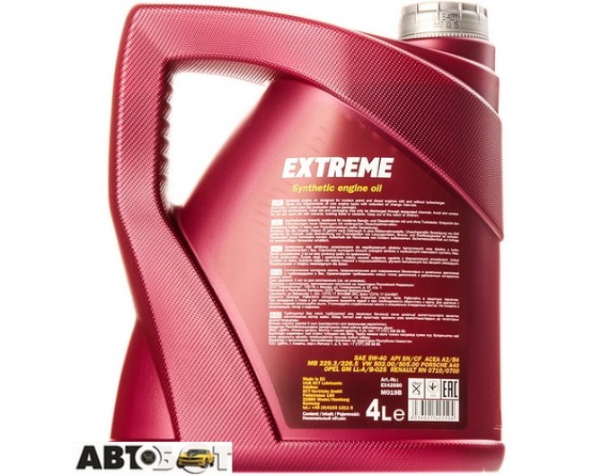 Моторное масло MANNOL EXTREME 5W-40 4л, цена: 2 580 грн.