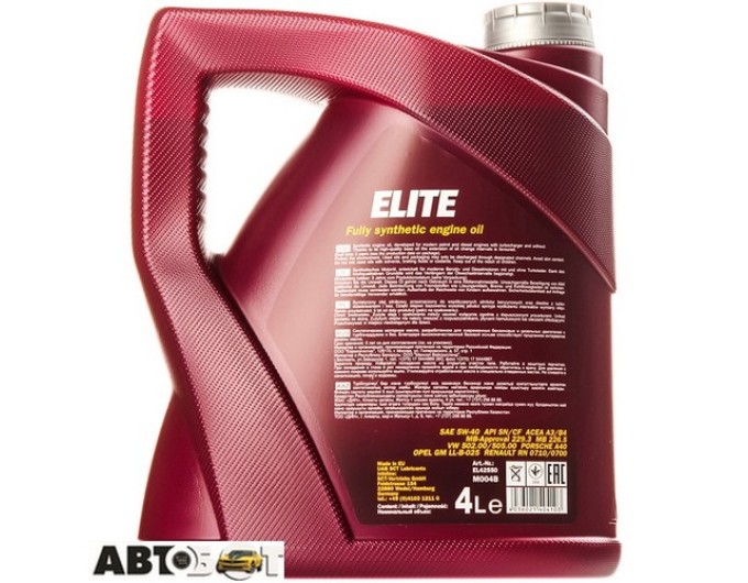 Моторна олива MANNOL ELITE 5W-40 4л, ціна: 2 084 грн.