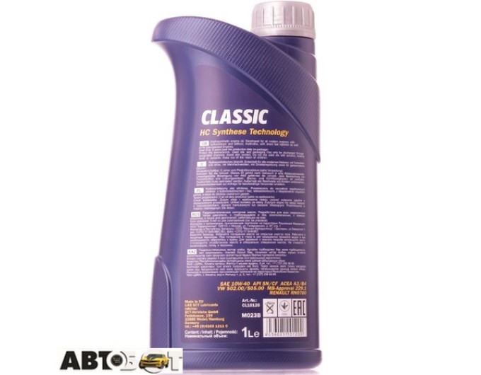 Моторное масло MANNOL CLASSIC 10W-40 1л, цена: 615 грн.