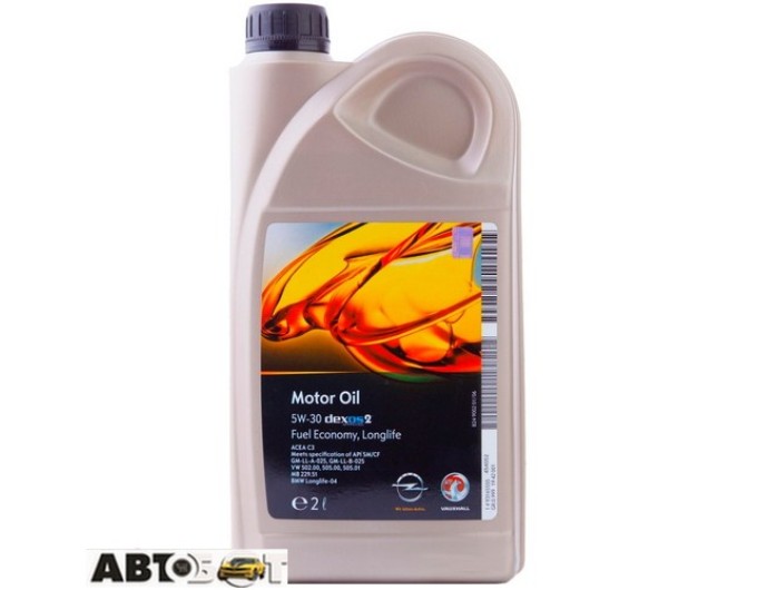 Моторное масло General Motors Dexos2 5W-30 1942001 2л, цена: 927 грн.