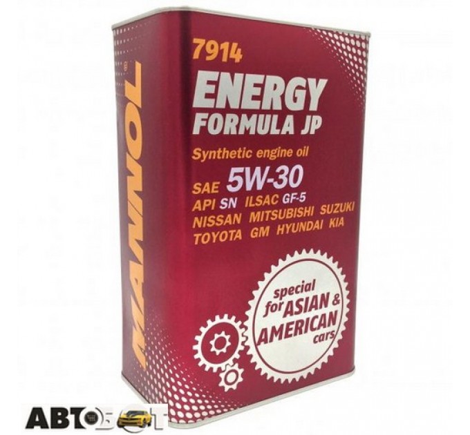 Моторна олива MANNOL Energy Formula JP 5W-30 SN 7914 1л, ціна: 432 грн.