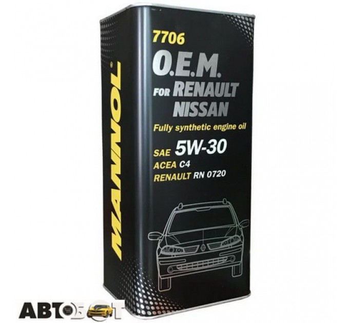 Моторна олива MANNOL O.E.M. for Renault Nissan 5W-30 7706 metal 5л, ціна: 2 231 грн.