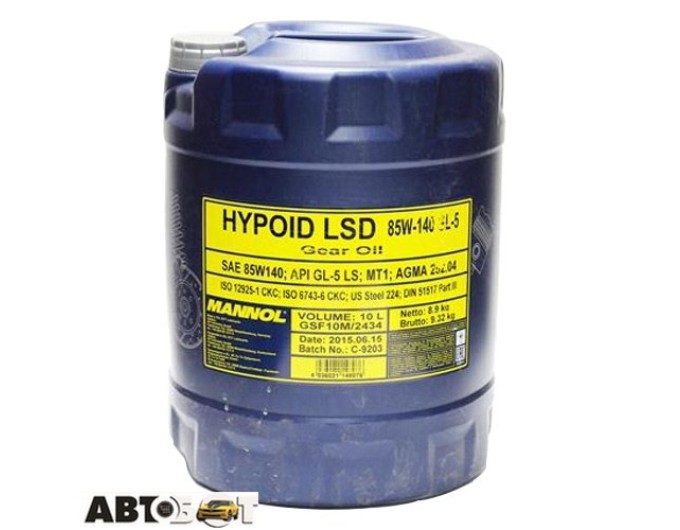 Трансмісійна олива MANNOL LSD GL-5 85W-140 10л, ціна: 4 121 грн.