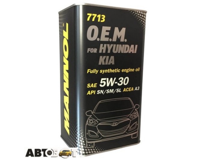Моторное масло MANNOL 7713 O.E.M. for Hyundai/Kia 5W-30 4л, цена: 2 092 грн.