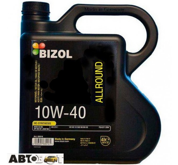 Моторное масло BIZOL Allround 10W-40 B83011 5л, цена: 1 849 грн.