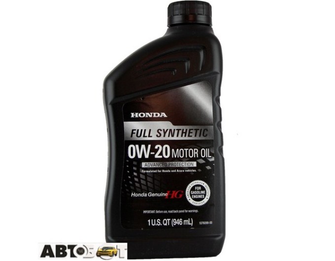 Моторное масло Honda Synthetic Blend 0W-20 087989063 1л, цена: 965 грн.