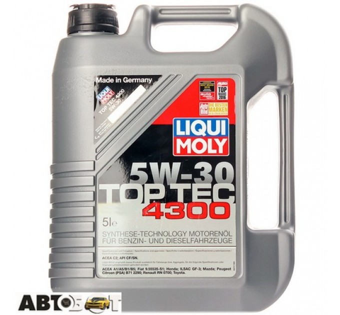 Моторное масло LIQUI MOLY Top Tec 4300 5W-30 8031(2324) 5л, цена: 3 224 грн.