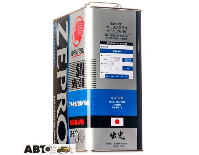 Моторное масло Idemitsu Zepro Touring 5W-30 4л, цена: 3 295 грн.