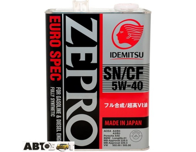 Моторное масло Idemitsu Zepro Eurospec 5W-40 4л, цена: 1 915 грн.