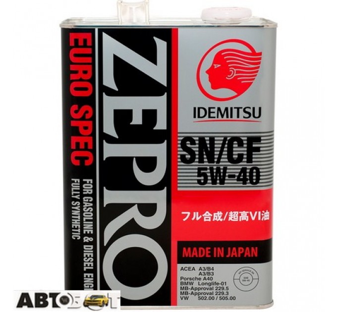Моторное масло Idemitsu Zepro Eurospec 5W-40 4л, цена: 1 404 грн.