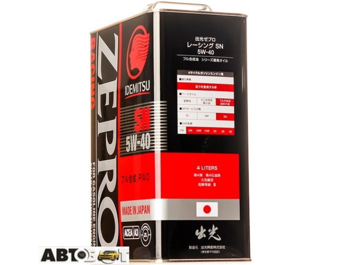 Моторное масло Idemitsu Zepro Racing 5W-40 4л, цена: 5 023 грн.