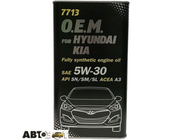 Моторное масло MANNOL 7713 O.E.M. for Hyundai Kia 5W-30 1л, цена: 609 грн.