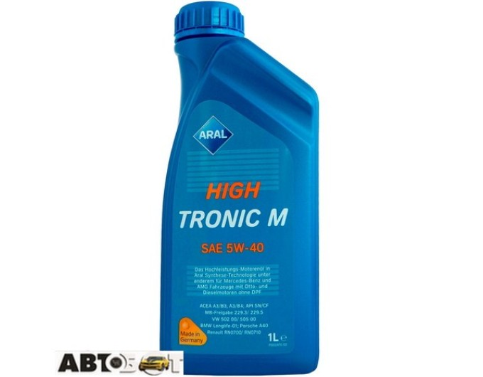 Моторное масло ARAL HighTronic M 5W-40 1л, цена: 657 грн.