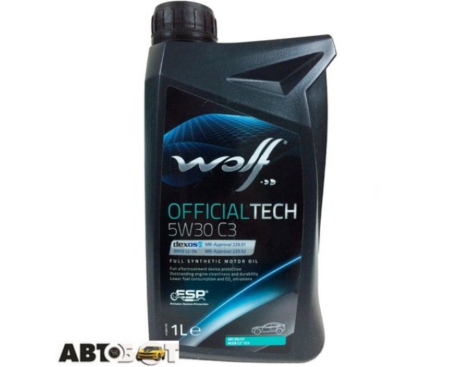 Моторное масло WOLF OFFICIALTECH 5W-30 C2/C3 1л, цена: 422 грн.