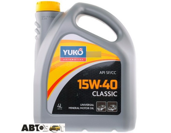 Моторное масло Yuko CLASSIC 15W-40 4л, цена: 1 154 грн.