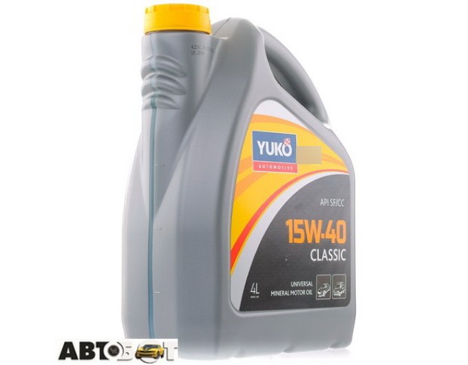 Моторное масло Yuko CLASSIC 15W-40 4л, цена: 1 154 грн.