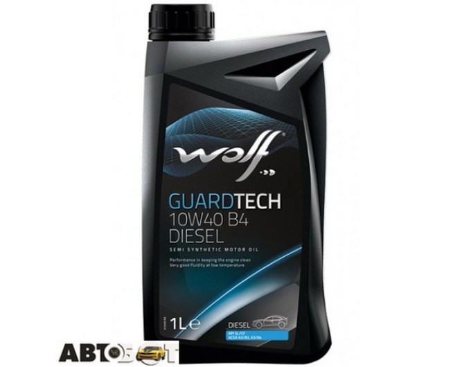 Моторное масло WOLF GUARDTECH 10W-40 B4 DIESEL 1л, цена: 296 грн.