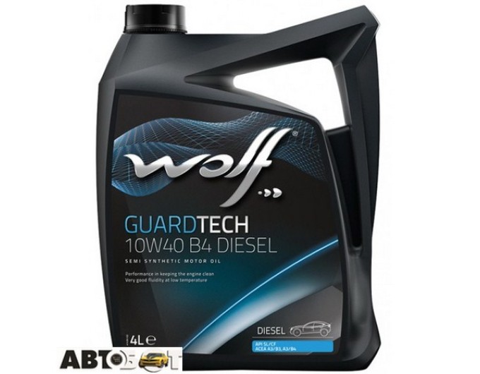 Моторное масло WOLF GUARDTECH 10W-40 B4 DIESEL 4л, цена: 1 054 грн.