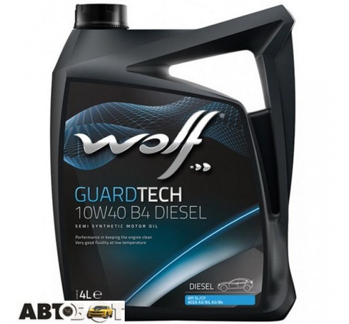 Моторное масло WOLF GUARDTECH 10W-40 B4 DIESEL 4л, цена: 941 грн.