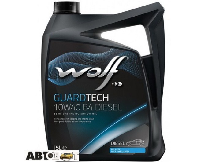 Моторна олива WOLF GUARDTECH 10W-40 B4 DIESEL 5л, ціна: 1 240 грн.