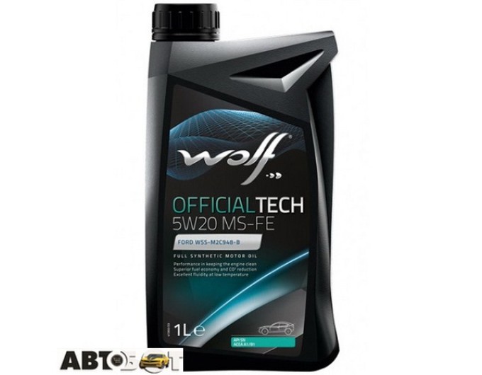 Моторна олива WOLF OFFICIALTECH 5W-20 MS-FE 1л, ціна: 444 грн.