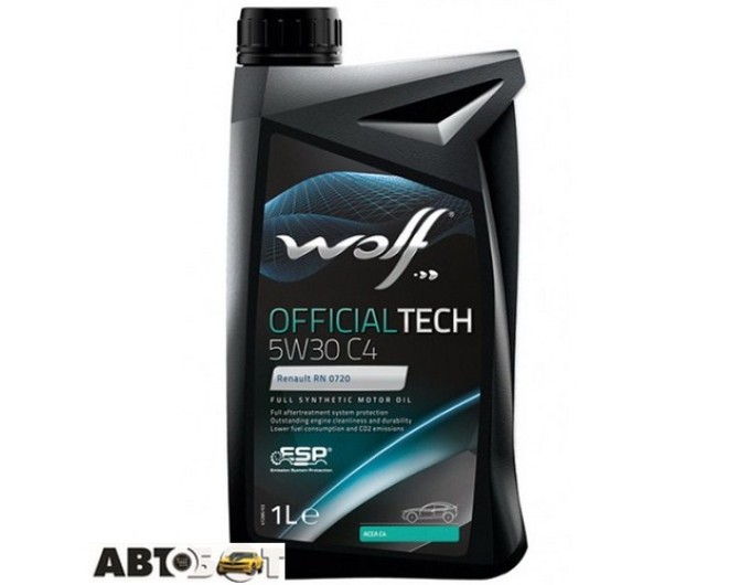 Моторное масло WOLF OFFICIALTECH 5W-30 C4 1л, цена: 440 грн.