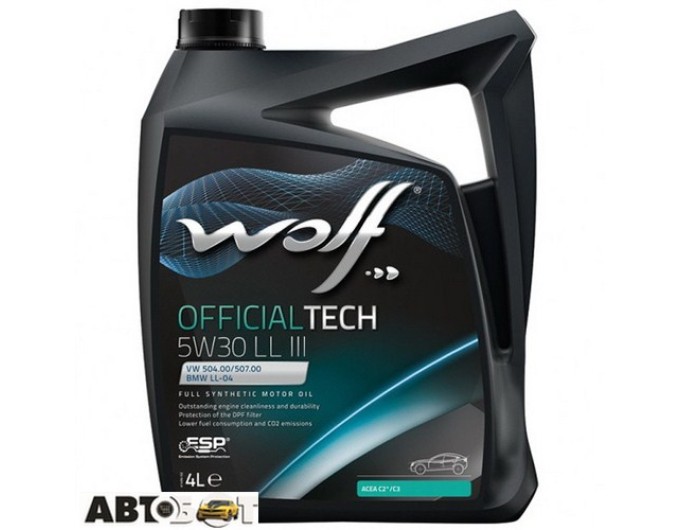 Моторное масло WOLF OFFICIALTECH 5W-30 LL III 4л, цена: 1 579 грн.