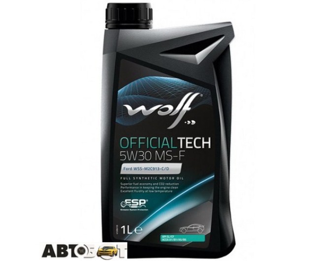Моторна олива WOLF OFFICIALTECH 5W-30 MS-F 1л, ціна: 413 грн.