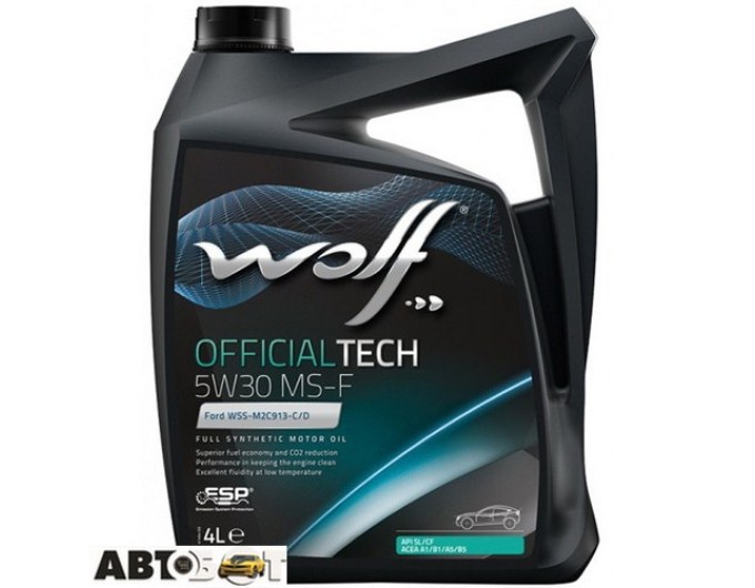 Моторное масло WOLF OFFICIALTECH 5W-30 MS-F 4л, цена: 1 511 грн.
