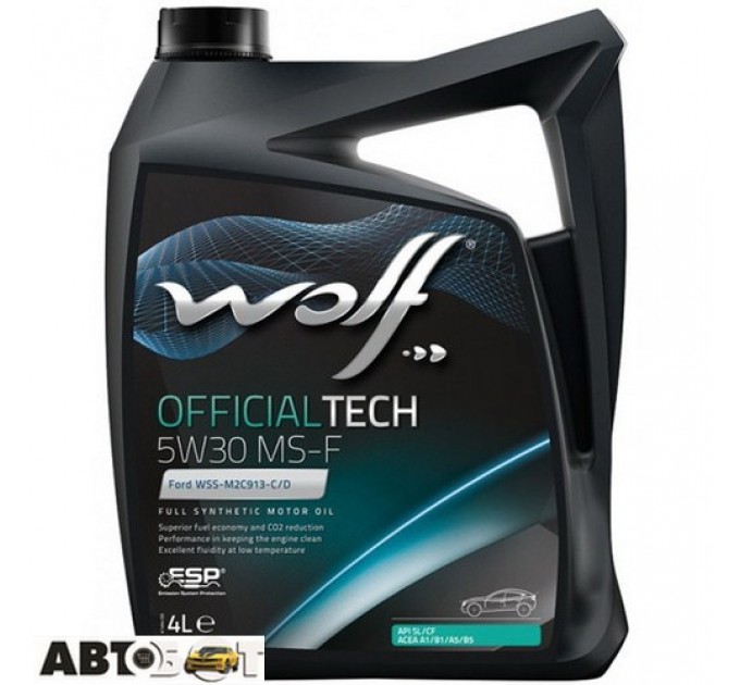  Моторное масло WOLF OFFICIALTECH 5W-30 MS-F 4л
