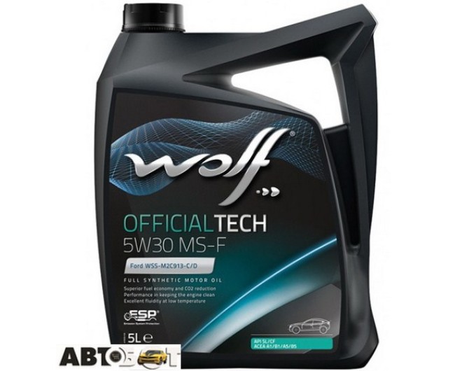 Моторна олива WOLF OFFICIALTECH 5W-30 MS-F 5л, ціна: 1 818 грн.