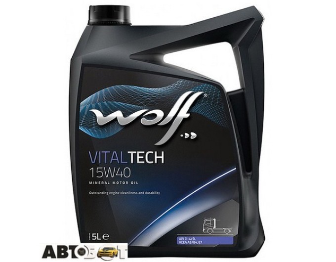 Моторное масло WOLF VITALTECH 15W-40 5л, цена: 1 234 грн.
