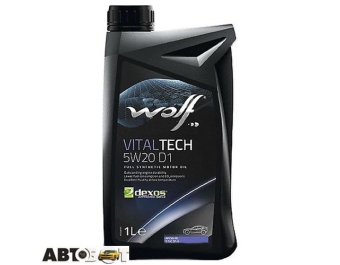 Моторное масло WOLF VITALTECH 5W-20 D1 1л, цена: 339 грн.