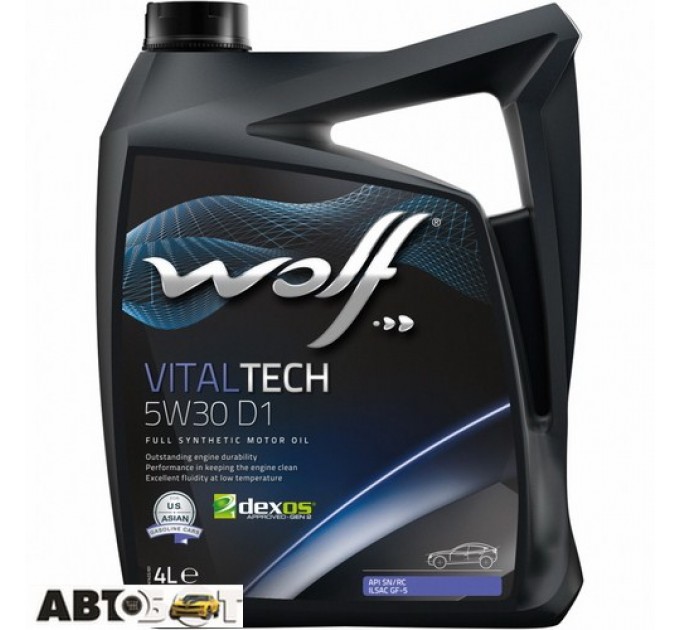  Моторное масло WOLF VITALTECH 5W-30 D1 4л
