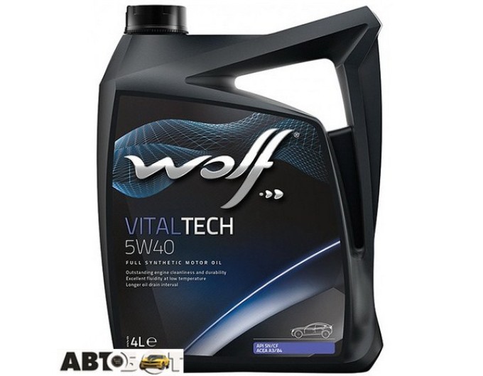 Моторна олива WOLF VITALTECH 5W-40 4л, ціна: 1 317 грн.