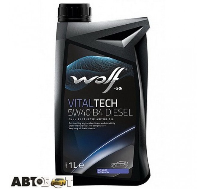  Моторное масло WOLF VITALTECH 5W-40 B4 DIESEL 1л