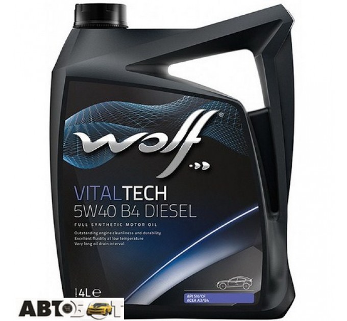  Моторное масло WOLF VITALTECH 5W-40 B4 DIESEL 4л