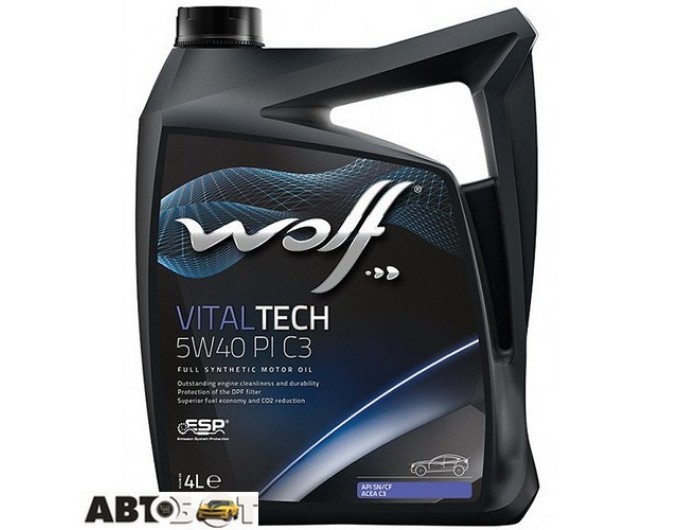 Моторное масло WOLF VITALTECH 5W-40 PI C3 4л, цена: 1 456 грн.