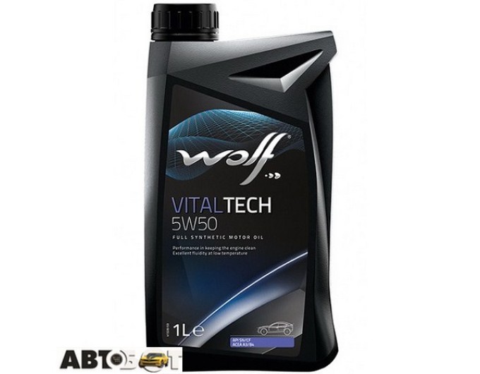 Моторное масло WOLF VITALTECH 5W-50 1л, цена: 369 грн.