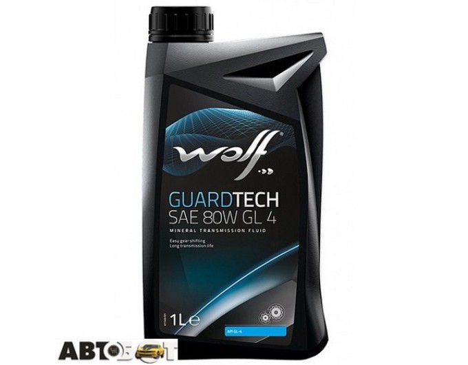 Трансмиссионное масло WOLF GUARDTECH 80W GL-4 1л, цена: 381 грн.