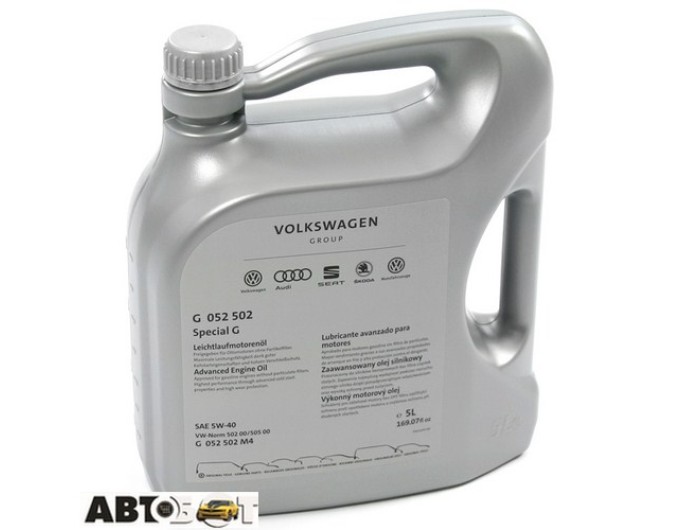 Моторное масло VAG SPECIAL G 5W-40 G052502M4 5л, цена: 2 169 грн.