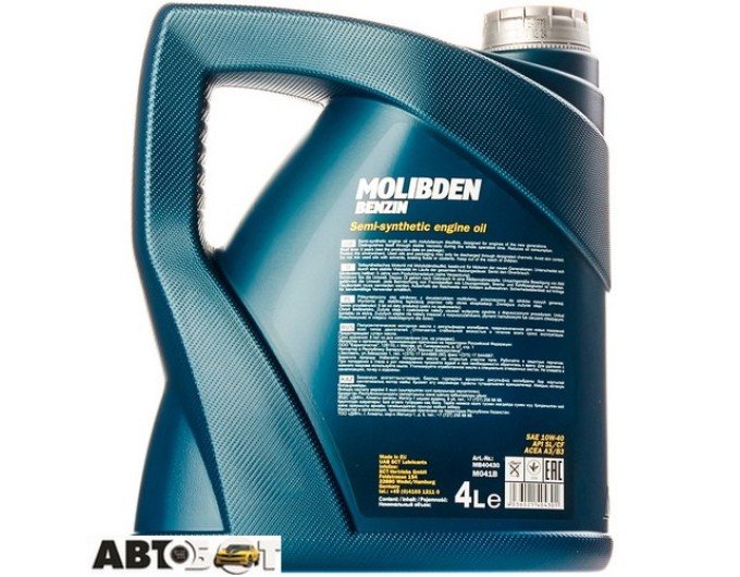 Моторное масло MANNOL MOLIBDEN BENZIN 10W-40 4л, цена: 1 809 грн.