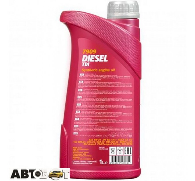 Моторное масло MANNOL DIESEL TDI 5W-30 1л, цена: 471 грн.