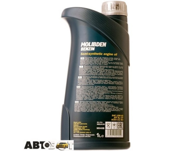 Моторное масло MANNOL MOLIBDEN BENZIN 10W-40 1л, цена: 391 грн.