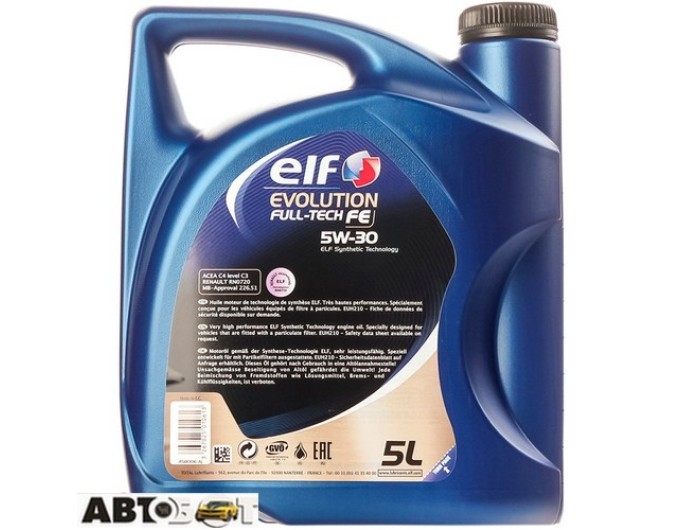 Моторное масло ELF EVOLUTION FULL-TECH FE 5W-30 5л, цена: 2 165 грн.