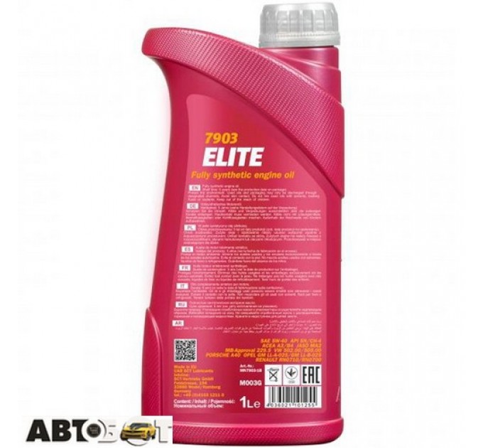 Моторное масло MANNOL ELITE 5W-40 1л, цена: 408 грн.