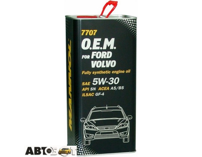 Моторное масло MANNOL 7707 O.E.M. for Ford Volvo 5W-30 5л, цена: 4 371 грн.