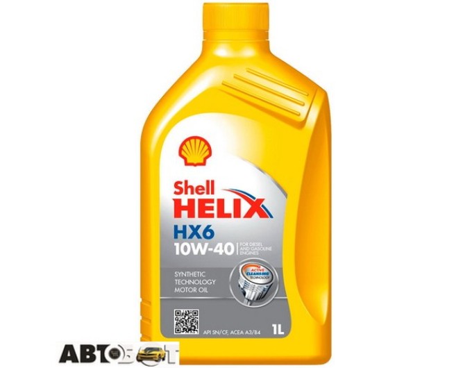 Моторное масло SHELL Helix HX6 10W-40 1л, цена: 521 грн.